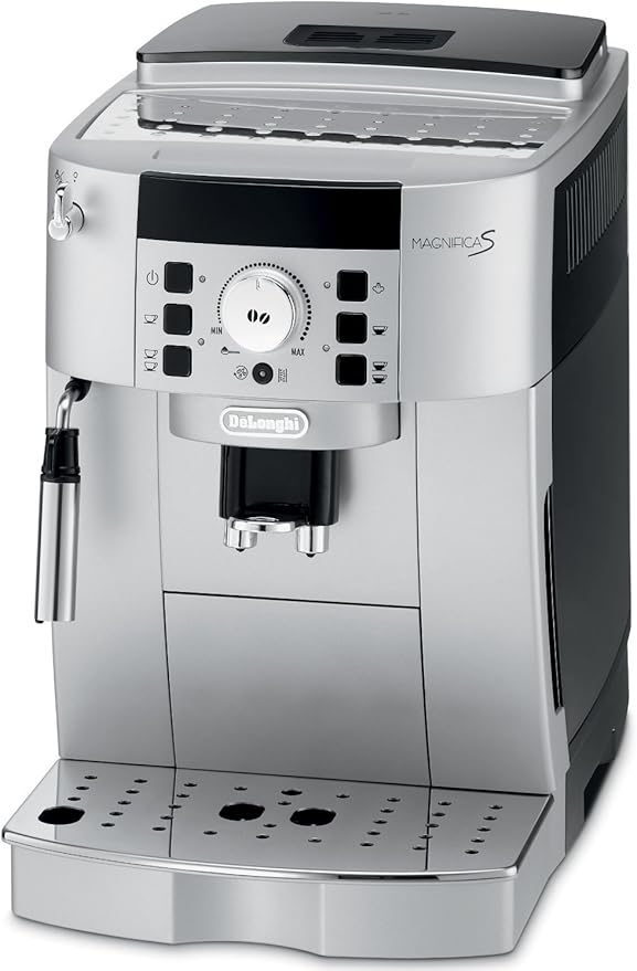 De'Longhi ECAM22110SB Magnifica XS Fully Automatic Espresso and Cappuccino Machine with Manual Cappuccino System, Stainless Steel, Silver, 13.8"