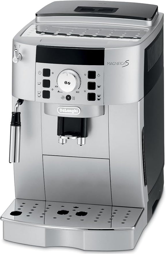De'Longhi ECAM22110SB Magnifica XS Fully Automatic Espresso and Cappuccino Machine with Manual Cappuccino System, Stainless Steel, Silver, 13.8"
