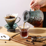 Load image into Gallery viewer, Bincoo Pour Over Coffee Maker Set with Dripper Size 02,600ml Glass Coffee Server Set,60 Angle TaperedGlass Coffee Dripper with Stand&amp;Filter Paper for Home Office Gift (Green)