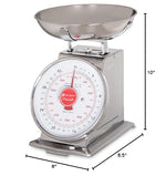 Load image into Gallery viewer, San Jamar Escali Promzr Mechanical Dial Scale with Bowl for Kitchens and Restaurants, Metal, 2 Pounds, Silver