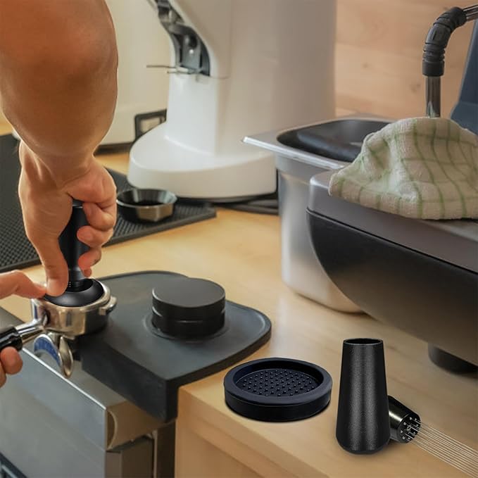 22Pcs Espresso Accessories, 51mm Espresso Tamper Kit, Espresso Machine Accessories Set with Coffee Tamper, WDT Tool, Tamper Mat, Coffee Stirrer, Frothing Pitcher, Latte Art Pen, 16 Coffee Stencils