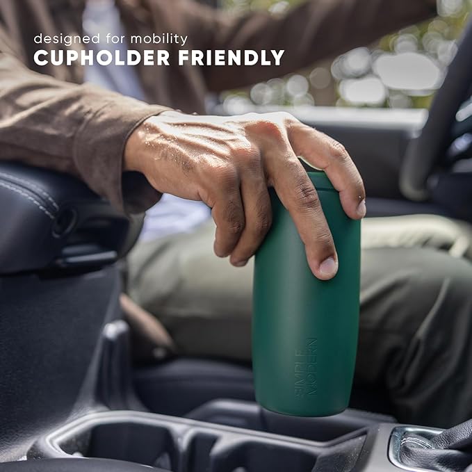 Simple Modern Father's Day Signature Voyager | 16oz Travel Coffee Mug Tumbler with 360° Lid | Gifts for Dad, Him | Ceramic-Lined Insulated Stainless Steel Cold Brew Iced Coffee Cup | Golf Schematics