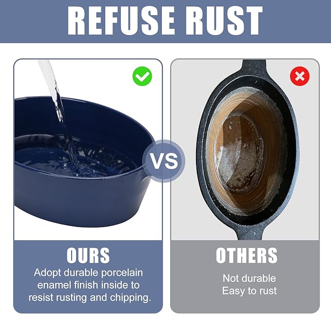 G Good Gain Wood Stove Steamer, Fireplace Humidifier, Cast Iron Humidifier for Stove, Matte Blue Finish, Rust Resistant, Lattice Top, 2.5 Quart Capacity, Wood Burning Stove Indoor Decorative