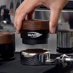 Load image into Gallery viewer, IKAPE 58MM Coffee Distributor, New Wooden Handle Design, Gravity Adaptive Espresso Distributor Fits All 58.35MM Espresso Portafilter, Compatible with 58.35MM Rancilio Bottomless Portafilter