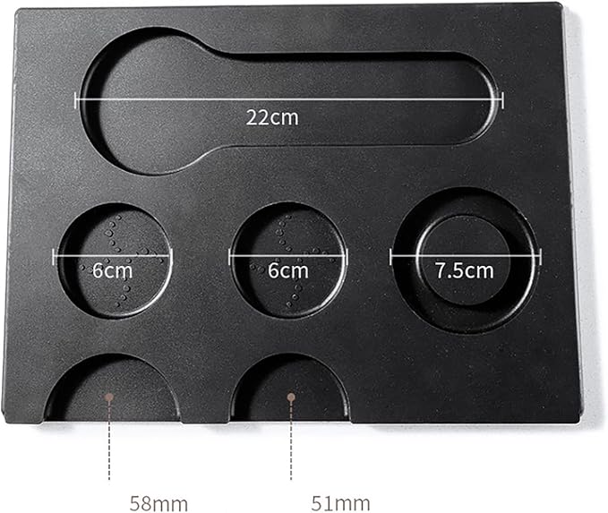 Espresso Tamping Mat, Large Tamping Mat with Corner Edge, Anti-Slip Espresso Silicone Mat For Baristas Tool Supplies, Coffee & Espresso Machine Parts & Accessories, Black 12.6 x 9.5 inch