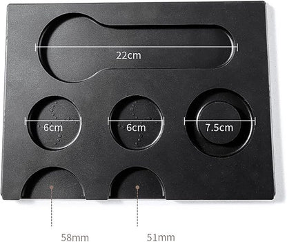 Espresso Tamping Mat, Large Tamping Mat with Corner Edge, Anti-Slip Espresso Silicone Mat For Baristas Tool Supplies, Coffee & Espresso Machine Parts & Accessories, Black 12.6 x 9.5 inch