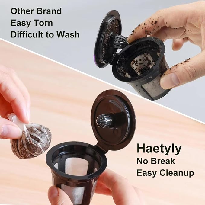 2 Pack Reusable K Cups with 200 Count Disposable Coffee Coffee Paper Filter Compatible with Keurig Single Serve 1.0 and 2.0 Coffee Makers