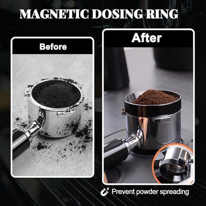 Espresso Accessories Kit 51mm, Coffee Tamper Set with Espresso Tamper, WDT Tool, Espresso Tamper Mat, Espresso Dosing Funnel, Puck Screen, Espresso Tools for 51mm Coffee Machine Accessories