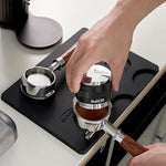 Load image into Gallery viewer, IKAPE Coffee Accessory Tool, Silicone Mat with Portafilter Holder, Espresso Tamping Station Mat, Distributor Food Safe &amp; Non-Slip 11.61''x8.54'' (GJ-MAT)