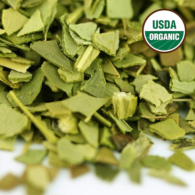 Yerba Mate Tea 1LB (16Oz) HI-CAFFEINE 100% CERTIFIED Organic SUPER-GREEN Yerba Mate | NO Dust | FRESH - NEVER Aged (Ilex Paraguariensis) | Brazilian Rain Forest Grown from U.S. Wellness Naturals