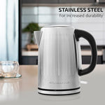 Load image into Gallery viewer, OVENTE Electric Kettle, 1.7L Stainless Steel Fast Boiling Water Heater with 1750W Power, BPA Free &amp; Cordless Body, Auto Shut-Off, Boil-Dry Protection, Indicator Light &amp; Removable Filter, Silver KS711S