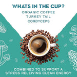 Load image into Gallery viewer, Organic Turkey Tail &amp; Cordyceps Mushroom Coffee Dark Roast, Antioxidants, Immune System Support, overall wellness, Grade 1 Single Origin Peruvian | 12oz - Ground (2 Pack)