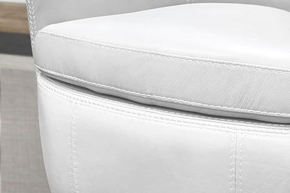 Parker Living Barolo - Snow 100% Italian Leather Swivel Club Chair