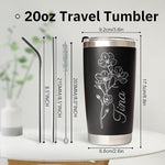Load image into Gallery viewer, Made in USA - Personalized Tumbler with Engraved Name - Custom Coffee Mug Cup 20 Oz with Lid - Customized Employee Appreciation Gifts - Christmas Gifts for Men Women - Customized By Enterprise