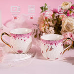 Load image into Gallery viewer, KAMMAK Coffee Mugs Ceramic Espresso Cups 16oz Porcelain Tea Cups Set of 2 Large Cappuccino Mugs with Handle Demitasse Mug for Hot Cocoa, Latte, Breakfast Cereal, Americano (Butterfly)