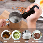 Load image into Gallery viewer, Rechargeable Milk Frother Handheld Electric Frother Wand Milk Foamer Drink Mixer for Coffee, Lattes, Cappuccino, and Egg, Stainless Steel for Travel-Black