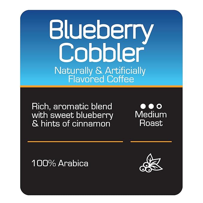 Roast Ridge Single Serve Coffee Pods for Keurig K-Cup Brewers, Blueberry Cobbler, Medium Roast, 100 Count