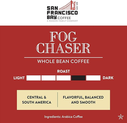 San Francisco Bay Coffee - Medium-Dark Roast Whole Bean Coffee - Fog Chaser (2 lb bag)
