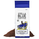 Load image into Gallery viewer, Stella Blue Ground Coffee, Electric Avenue Blend, Dark Roast, Fresh Coffee Ground 100% Arabica, Smooth Balanced Roast with Distinct Flavor Notes, Ethically Sourced Coffee Beans, 12 oz Bag