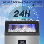 Load image into Gallery viewer, Commercial Ice Maker Machine 360LBS/24H with 80LBS Storage Bin, 126PCS Ice Cubes Ice Machine Stainless Steel Undercounter/Freestanding Ice Maker for Home Bar Outdoor, Self Cleaning