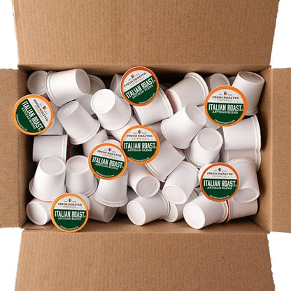 Fresh Roasted Coffee, Italian Roast, Dark, 144 Pods for K Cup Brewers