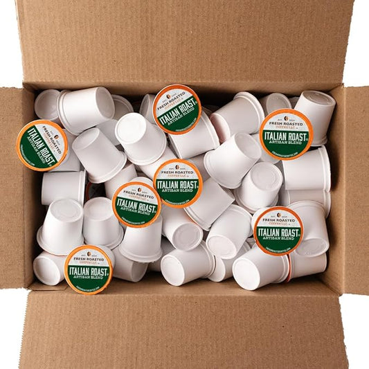 Fresh Roasted Coffee, Italian Roast, Dark, 144 Pods for K Cup Brewers