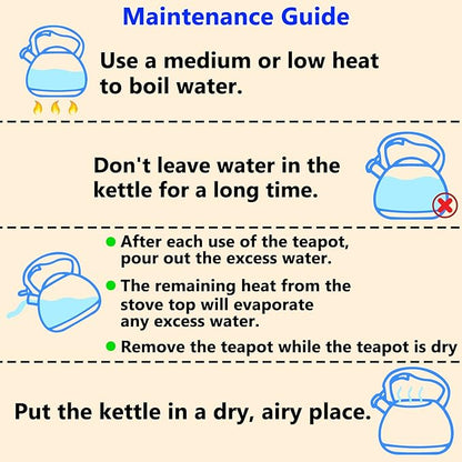 Tea Kettle, 3.2 Quart Whistling Tea Kettle Stovetop, Tea Pots for Stove Top Food Grade Stainless Steel with Wood Pattern Handle, Grey Teapot