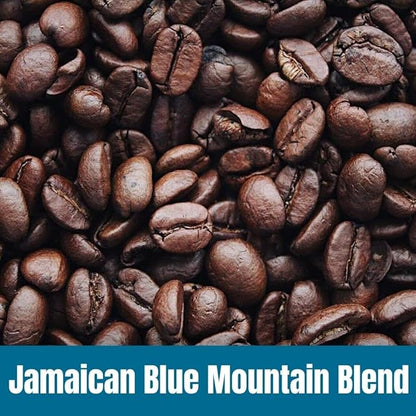 Door County Coffee Jamaican Blue Mountain Blend Non-Flavored Whole Bean - 10 oz Bag - Medium Roast - 100% Specialty Arabica - Non-Flavored - Jamaican Blue Mountain Blend