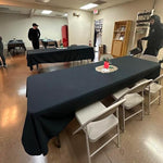 Load image into Gallery viewer, 10 Pack Black Table Cloth Rectangle Table Cloths for 8 Foot Rectangle Tables 60 X 126 Inch Washable Polyester Table Covers, Reusable &amp; Wrinkle Resistant for Weddings, Parties, Events, and Everyday Use