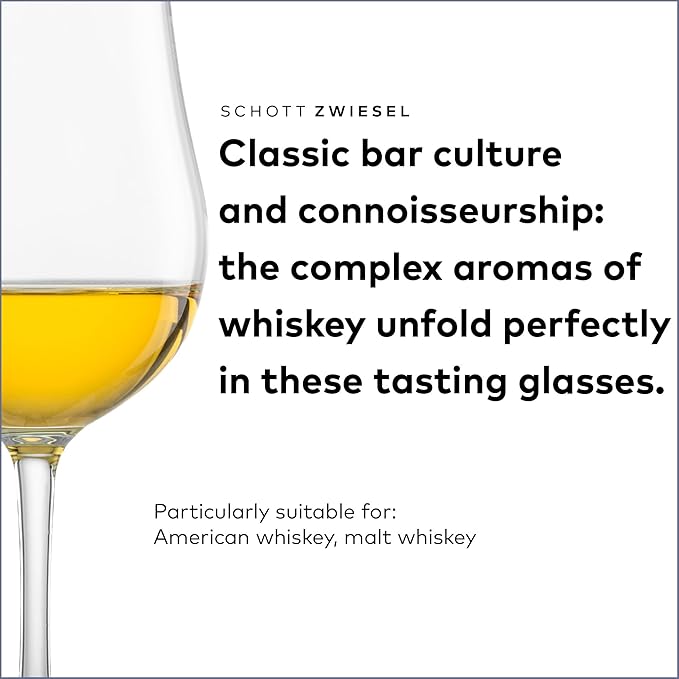 SCHOTT ZWIESEL Bar Special Whiskey Nosing Glass (Set of 6), Nosing Tasting Glass for Whiskey, Dishwasher-Safe Tritan Crystal Glasses, Made in Germany (7 Ounce)
