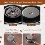 Load image into Gallery viewer, 53mm Espresso Tamper Set - Dual-Spring Calibrated Coffee Tamper, 8-Needle WDT Tool Espresso Distribution Tool, Magnetic Aluminum Dosing Funnel, Reusable Puck Screen, Fit for 53mm Portafilters