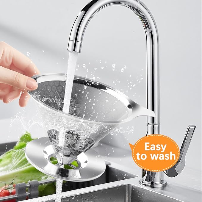 Pour Over Coffee Maker 1-4 Cup, V60 Pour Over, 18/10 Stainless Steel Laser Coffee Dripper, Fine Mesh Double Layer Metal Cone Filter, Colador De Cafe