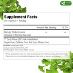 Load image into Gallery viewer, FreshDrinkUS, Premium 75 Ginkgo Biloba Leaf Tea Bags, 100% Natural &amp; Pure from Ginkgo Biloba Leaves. Loose Leaf Herbal Tea. Made with Eco-Conscious Tea Bags. No Sugar, No Caffeine, No Gluten, Vegan.