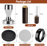 Load image into Gallery viewer, 51mm Tamper Espresso Accessories Kit, Coffee Espresso Tamper Set with Wdt Tool, Espresso Tamper Mat, Espresso Dosing Funnel, 51mm Espresso Puck Screen, Coffee Tamper Espresso Barista Tools