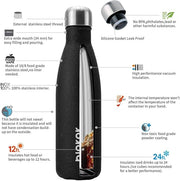 BJPKPK Insulated Water Bottles 17oz Stainless Steel Sports Water Bottles Keep Cold for 24 Hours and Hot for 12 Hours,BPA Free Water Bottl,Glitter Black