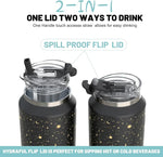 Load image into Gallery viewer, Hydraful 64 oz Tumbler with Handle and Straw - 100% Leak-Proof - Insulated Cup Reusable Stainless Steel Large Water Bottle Travel Mug for Gym, Hiking, and Camping - Gifts for Women Men Him Her