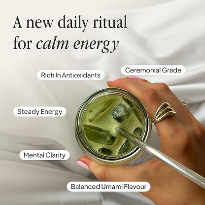 Morning Made Original Ceremonial Grade Matcha Powder | 8.46oz (240g) Resealable Tin | 60 Servings Premium Japanese Green Tea | Sweetened with Organic Sugar | Rich in Antioxidants & Energy Boosting