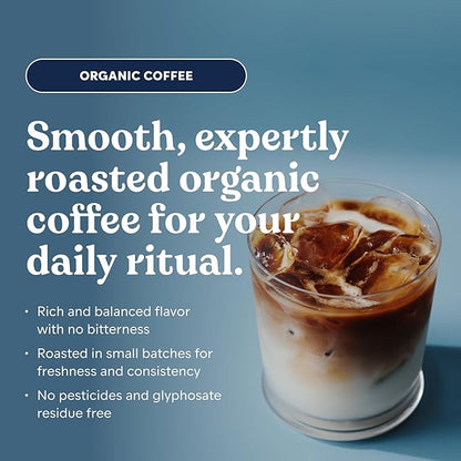 Chamberlain Coffee Social Dog Blend Cold Brew Singles - Full Bodied, Medium Roast Organic Coffee Single Serve Bags with Notes of Sweet Milk Chocolate, Roasted Peanuts, Velvety Brown Sugar & Graham