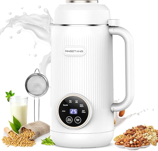7 in 1 Nut Milk Maker Machine 28oz Automatic Almond Milk Maker for Homemade Coconut, Oat, Soy, Plant-Based Milk, Juice with 18H Delay Start/6H Keep Warm/Self Cleaning