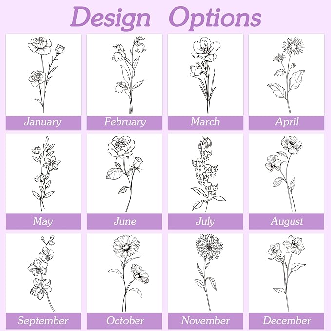 Personalized 40oz Tumbler with Handle and Straw, Custom Tumbler with Names & Birth Month Flower, Stainless Steel Travel Coffee Mug, Personalized Birthday Gifts For Women