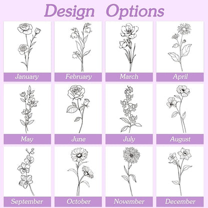 Personalized 40oz Tumbler with Handle and Straw, Custom Tumbler with Names & Birth Month Flower, Stainless Steel Travel Coffee Mug, Personalized Birthday Gifts For Women