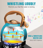 Load image into Gallery viewer, Tea Kettle, Stainless Steel Whistling Tea Kettle,3.2Qt Tea Pot for Stove with Cool Handle,Strong and Durable (Dark Green Gradient)