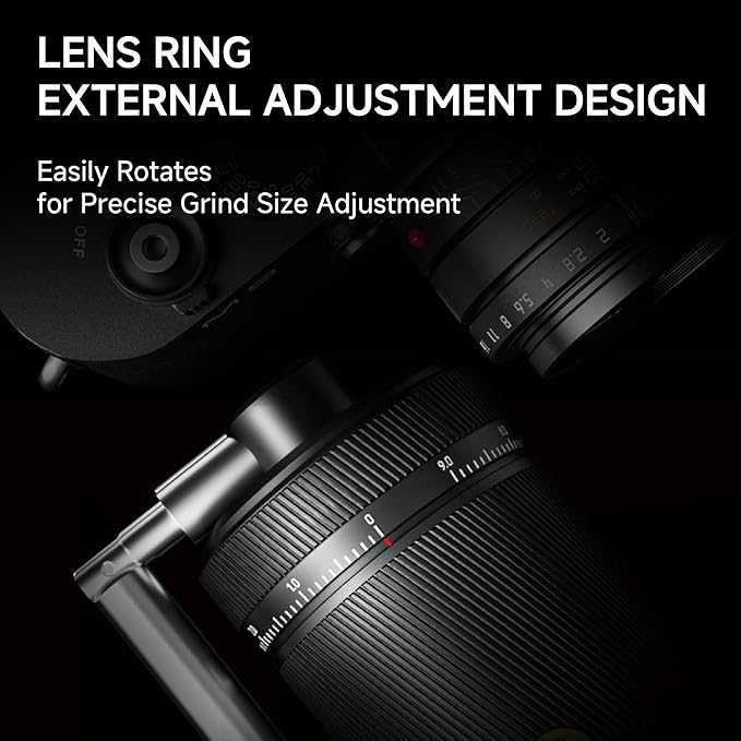 Manual Coffee Grinder S3 ESP TIMEMORE, External Adjustment, Designed for Espresso, Upgrade Integrated All-Metal Body, Folding Handle, Black