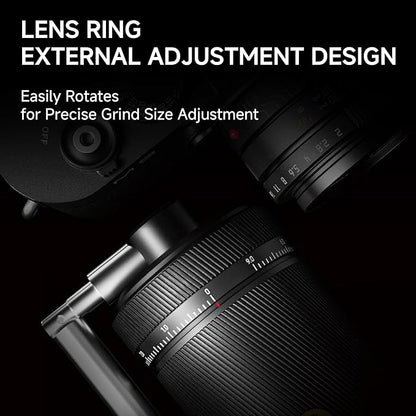 Manual Coffee Grinder S3 ESP TIMEMORE, External Adjustment, Designed for Espresso, Upgrade Integrated All-Metal Body, Folding Handle, Black