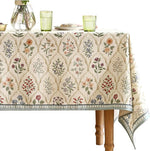 Load image into Gallery viewer, Designer Linen Long Tablecloth Rectangle,Western Colorful Floral Indoor Table Cloth,Wrinkle Resistant Decor Tablecloths for Dining Thanksgiving Kitchen Christmas,63"*102"-Serenity B