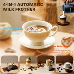 Load image into Gallery viewer, Milk Frother with Touchscreen &amp; Temp Display, 4-in-1 Electric Milk Steamer for Hot &amp; Cold Foam, Adjustable Temperature, Silent Operation, 300ml Non-Stick Frother for Coffee, Latte, Hot Chocolate