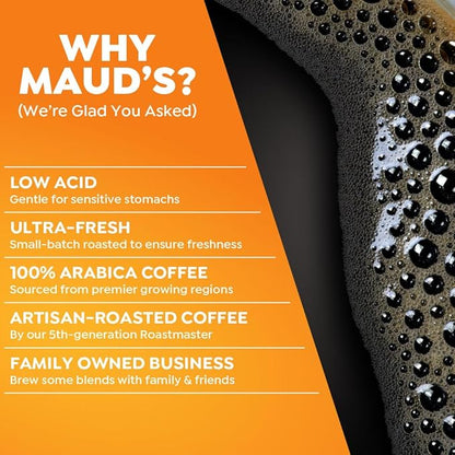 Maud's Banana Flavored Coffee Pods, 50 ct, Medium Roast Flavored Coffee in Recyclable Single Serve Pods – 100% Arabica Beans, Compatible with Keurig K Cups Maker