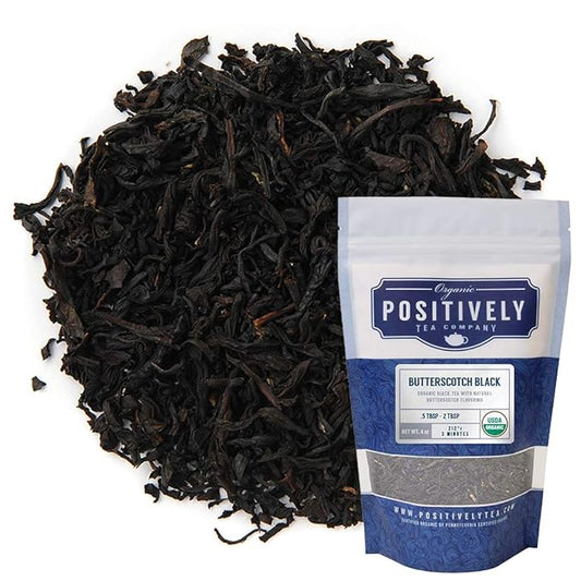 Organic Positively Tea Company, Butterscotch Black Tea, Loose Leaf, 4 Ounce