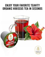 Load image into Gallery viewer, Organic Hibiscus Sabdariffa Tea Organic Naturally Decaf Tea Pods for Keurig by Teavity (12 Tea Pods)