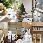 Load image into Gallery viewer, Chulan White Over 45% Bone Content Fine Bone China Coffee Mugs 10 oz, Lightweight Porcelain Cups for Espresso Latte Mocha Cappuccino, Luxury Thin Ceramic Tea Cup, Set of 6 Dishwasher Microwave Safe